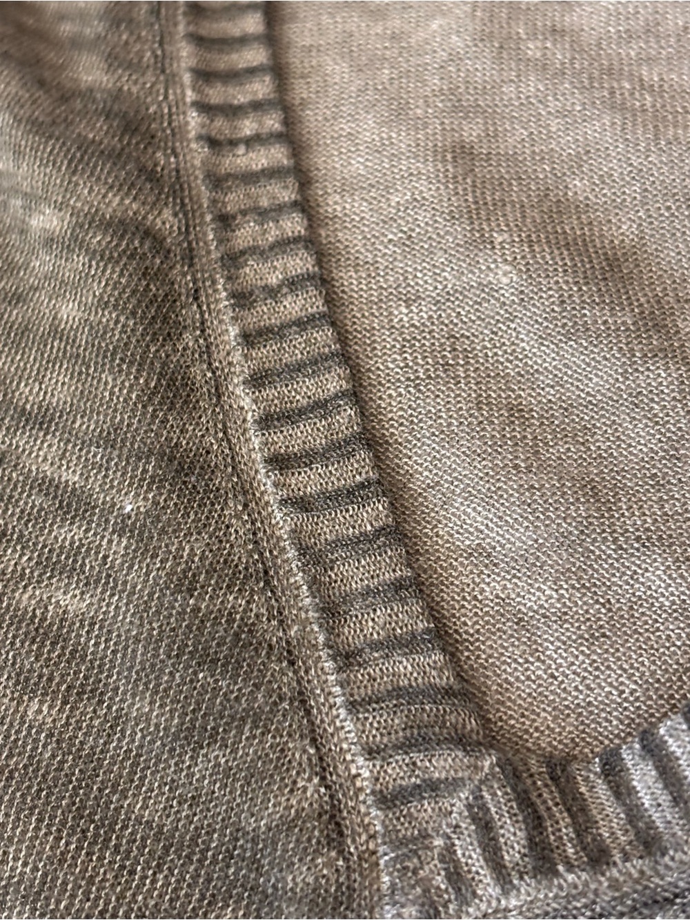 Cloth & Stone Olive Textured Linen Front Tie Tshirt Top Size XL - Picture 7 of 14